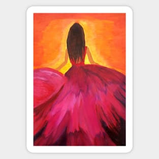 Princess at sunset Sticker